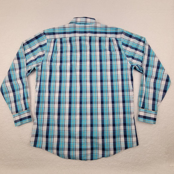 Southern Tide Auto‎ Pilot Plaid Sport Shirt Mens Large L Classic Fit Blue Orange - Picture 8 of 8